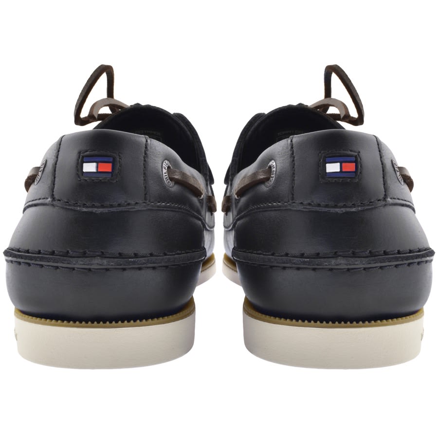 Tommy Hilfiger Core Leather Boat Shoes Navy Mainline Menswear Canada